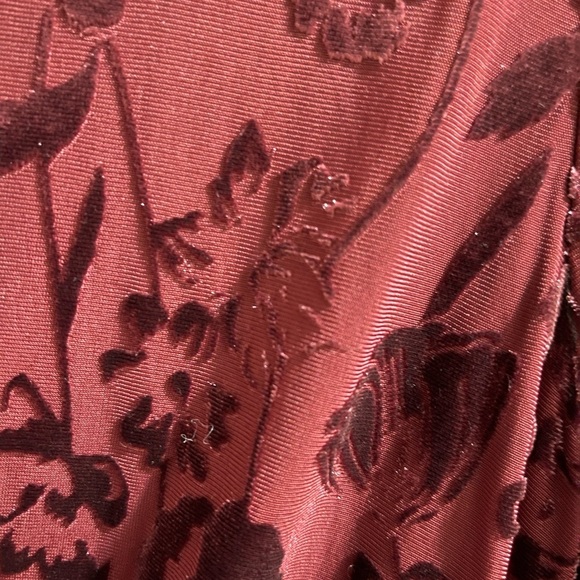 Lush Burgundy Floral Long-sleeve Romper - Picture 4 of 4